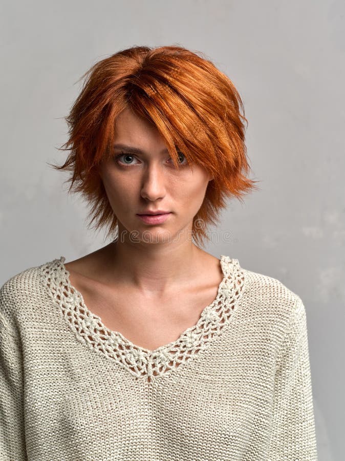 Girl With Short Red Hair