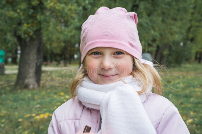 Portrait of a Beautiful Girl of Five Years Old Stock Image - Image of ...