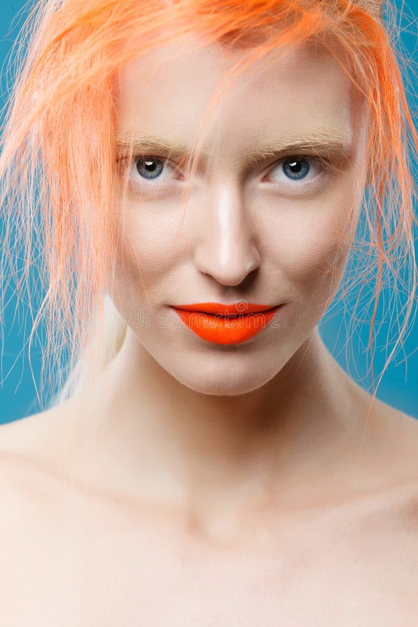 Orange hair girl pin-up stock image. Image of heels, hair - 41505747
