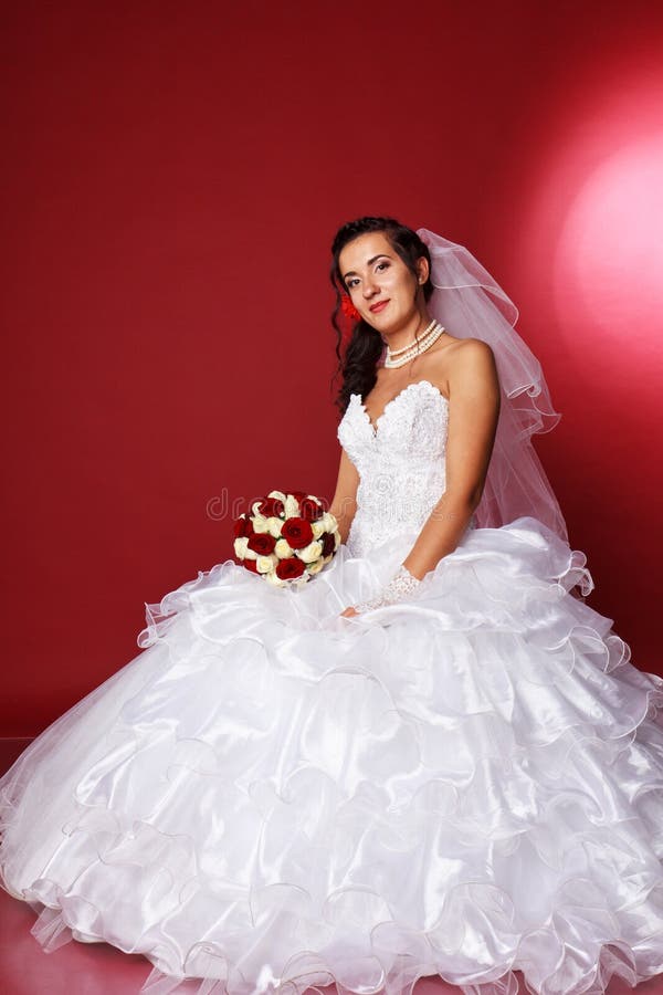 Portrait of a beautiful happy bride