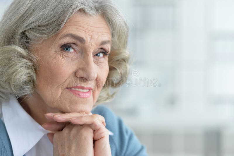 Beautiful old woman stock photo. Image of female, closeup - 108928224
