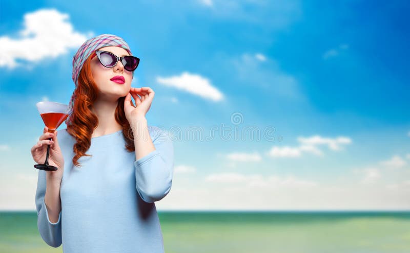 Women with cocktail stock photo. Image of beach, beauty - 37676654