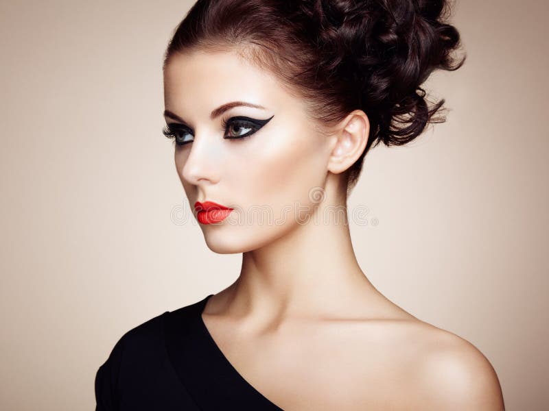 Sensual Pretty Woman in Summer Fashion Stock Image - Image of female,  lipstick: 45514551