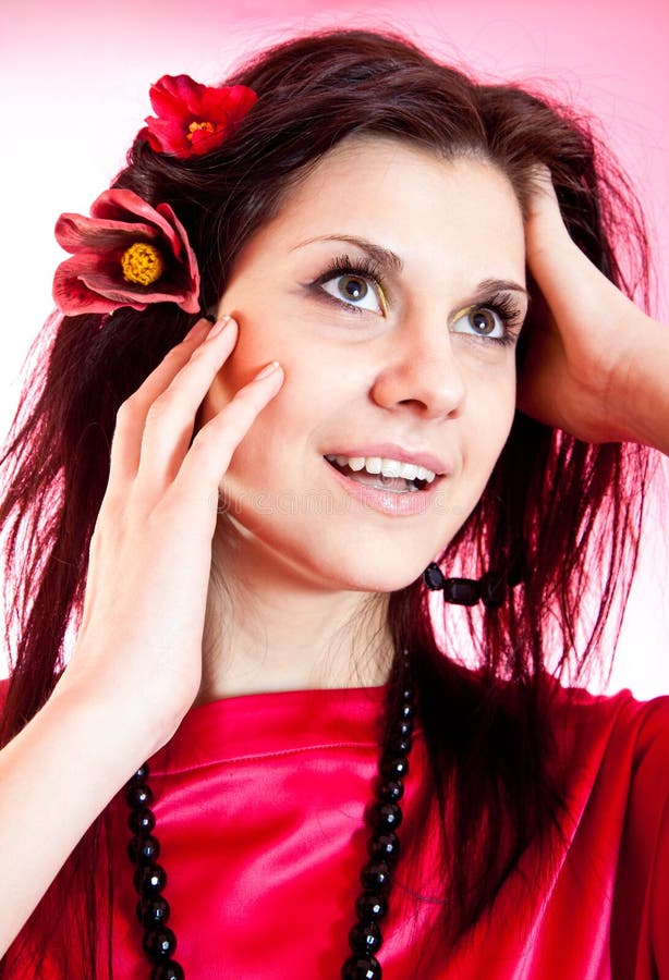 Portrait of Beauriful Young Woman Stock Photo Image of nose, glamour
