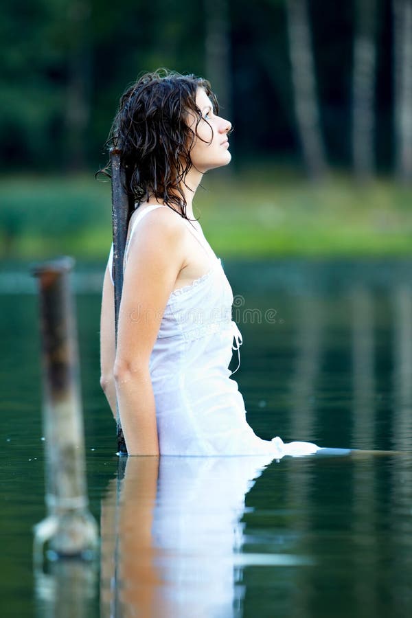 Portrait of beautiful girl outdoors