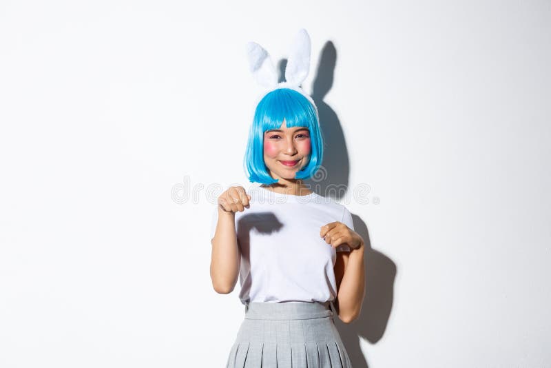Japanese girl with blue dyed hair - wide 5