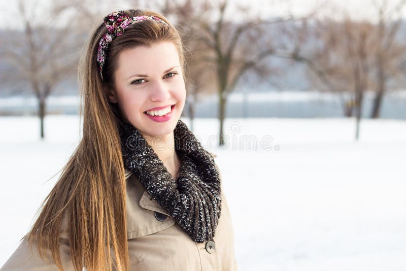 Portrait of the beautiful smiling girl