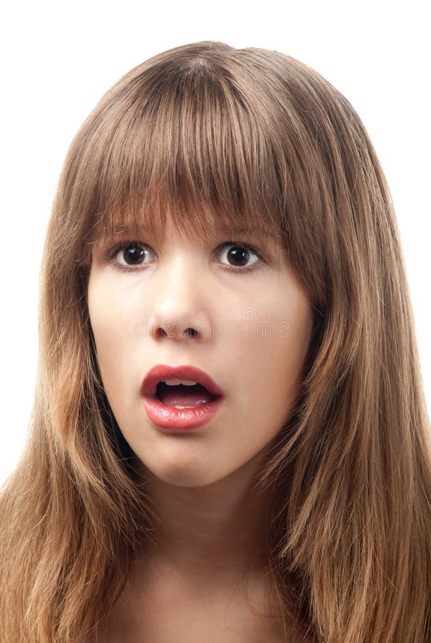 Portrait of the beautiful surprised teenage girl royalty free stock image Portrait of the beautiful surprised teenage girl royalty free stock image