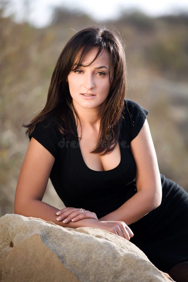 Portrait of a beautiful woman, outdoor portrait