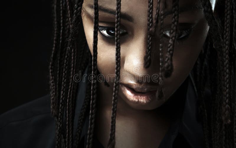 Portrait of a beautiful young black woman