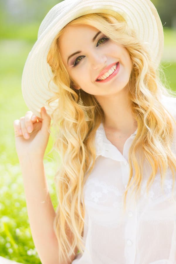 Portrait of a beautiful young blonde woman