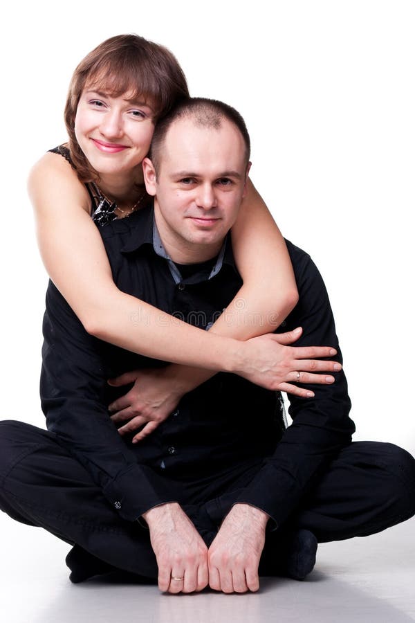 Portrait of a beautiful young happy smiling couple