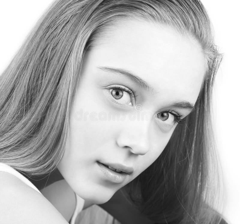 portrait of beautiful young woman close up