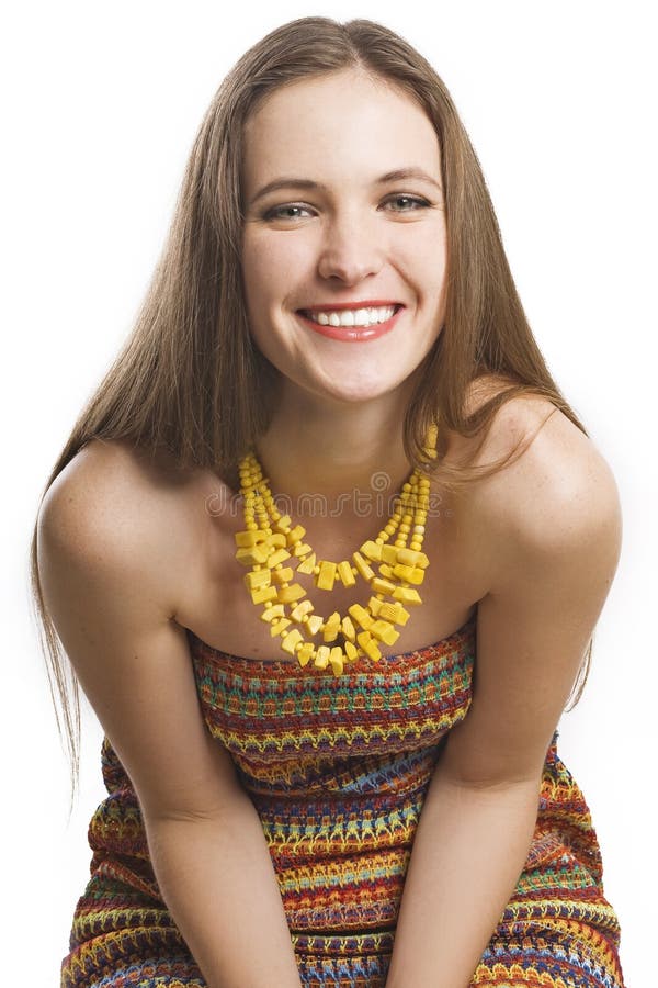 Portrait of beauty happy woman