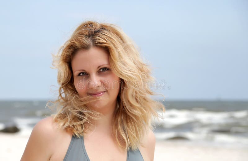 Portrait Of A Woman With Orchid In Her Hair At The Beach Stock Image Image Of Ligh Portrait