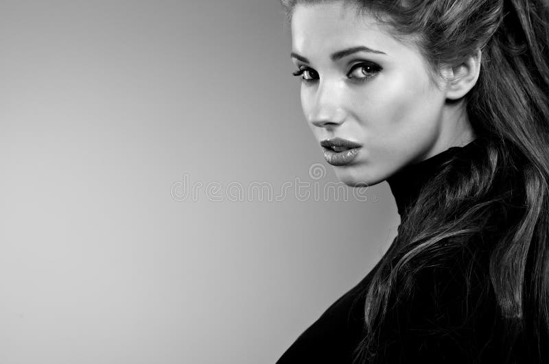 Hazy Black And White Portrait Of Beautiful Woman Stock Image Image Of Women Accessory 27224677 