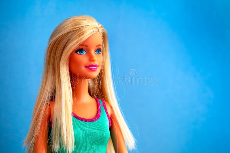 Portrait of Blonde Barbie Doll Against Blue Background Editorial Stock Photo - Image of girl, headshot: 138912638 Portrait of Blonde Barbie Doll Against Blue Background Editorial Stock Photo - Image of girl, headshot: 138912638