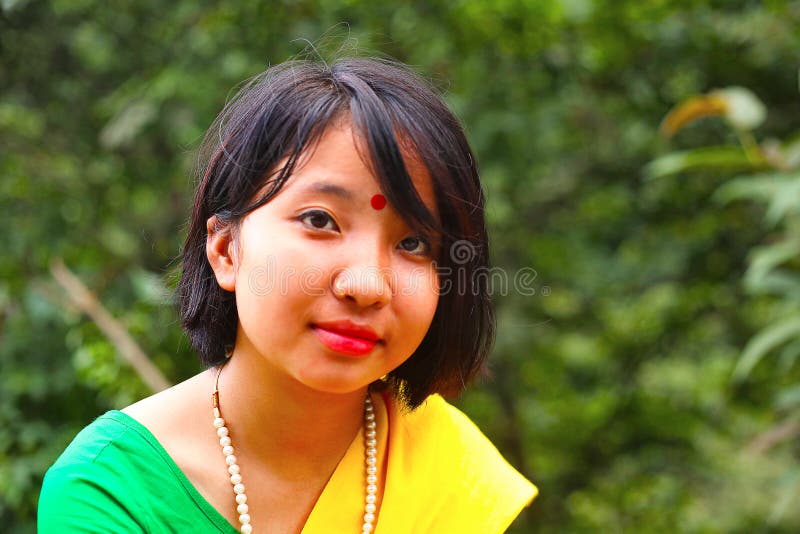 Bhutan, Meghalaya, India, September 2016, Portrait of Bodo Girl. Nganglam  Editorial Stock Image - Image of national, happy: 109988149