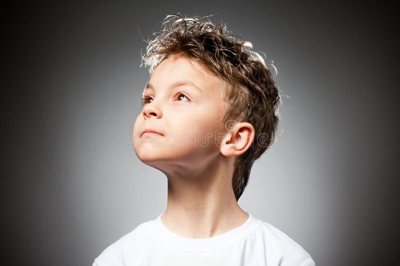 Emotional boy stock photos