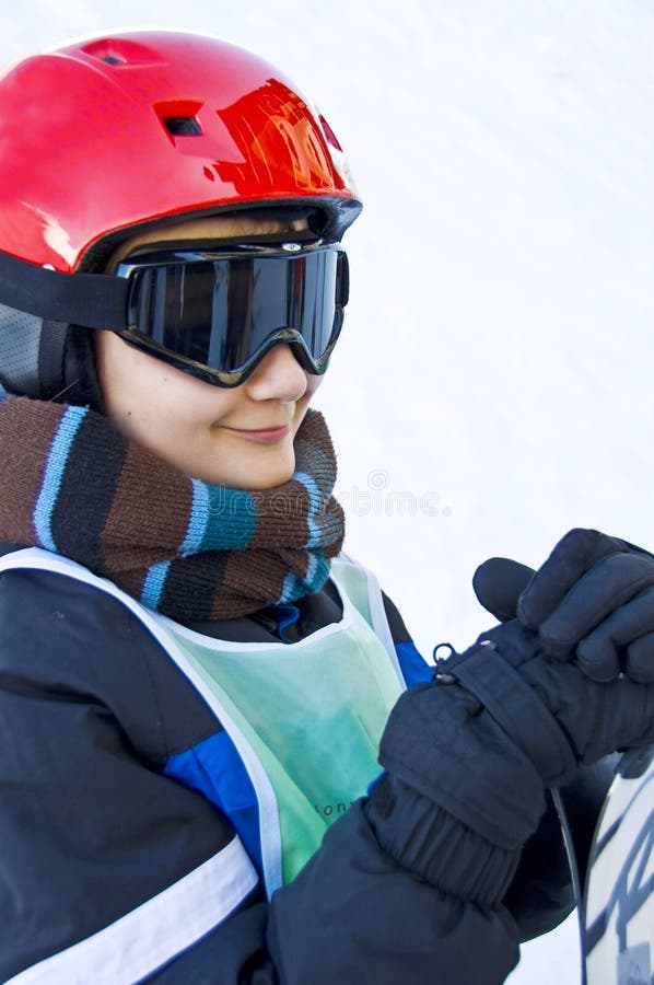 Portrait of a Boy with Ski Mask Stock Photo Image of outdoors, young