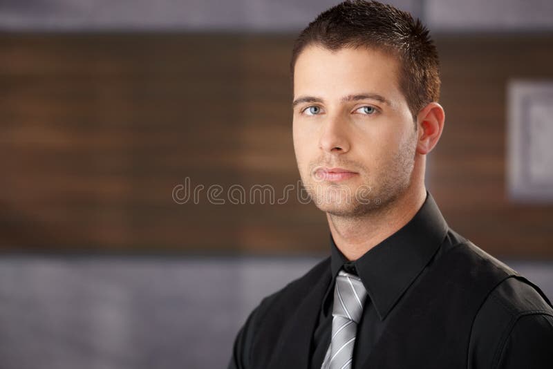 Portrait of bristly businessman royalty free stock photography