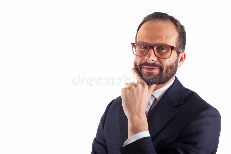 Portrait of a business man isolated on white background. Studio stock images Portrait of a business man isolated on white background. Studio stock images