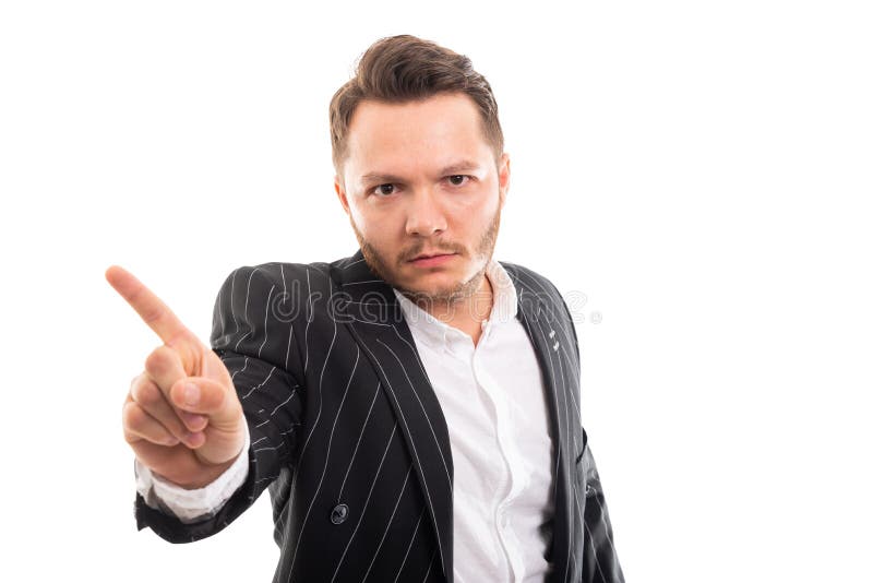 Portrait of Business Man Showing Denial Gesture Stock Photo - Image of ...