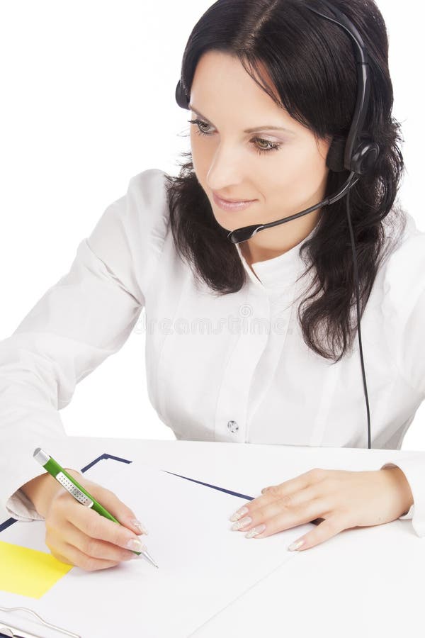 Portrait of call-center customer support operator