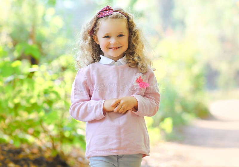 Portrait charming little girl