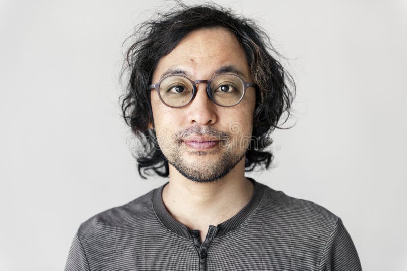 Portrait of cheerful Asian man royalty free stock photography