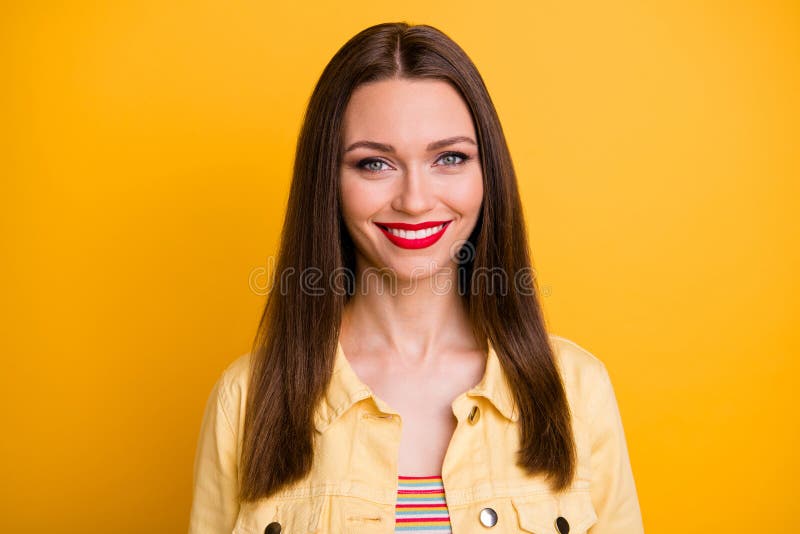 Portrait of Cheerful Positive Cute Pretty Nice Girlfriend Looking at ...