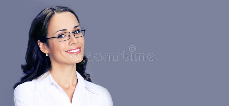 Young businesswoman in glasses