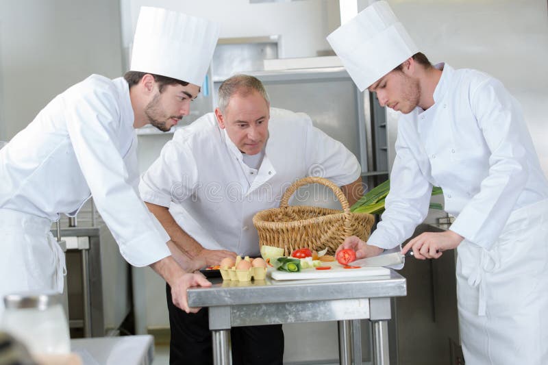 Portrait chefs at work royalty free stock photo