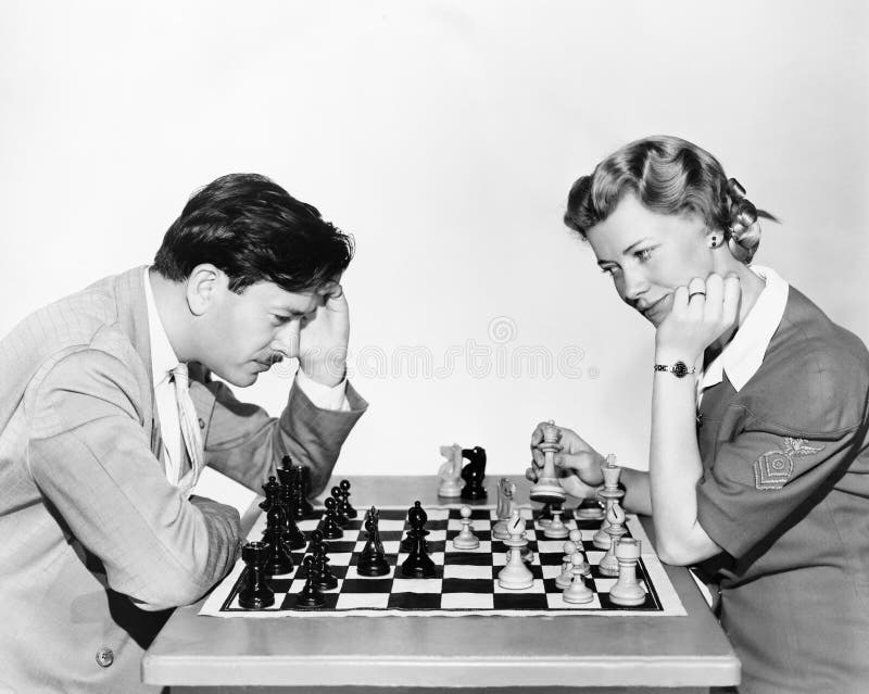 Portrait of chess players