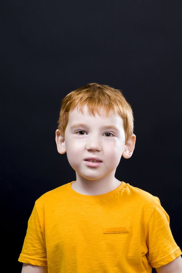 Portrait of a Child with Red Hair Stock Photo - Image of young, russet ...