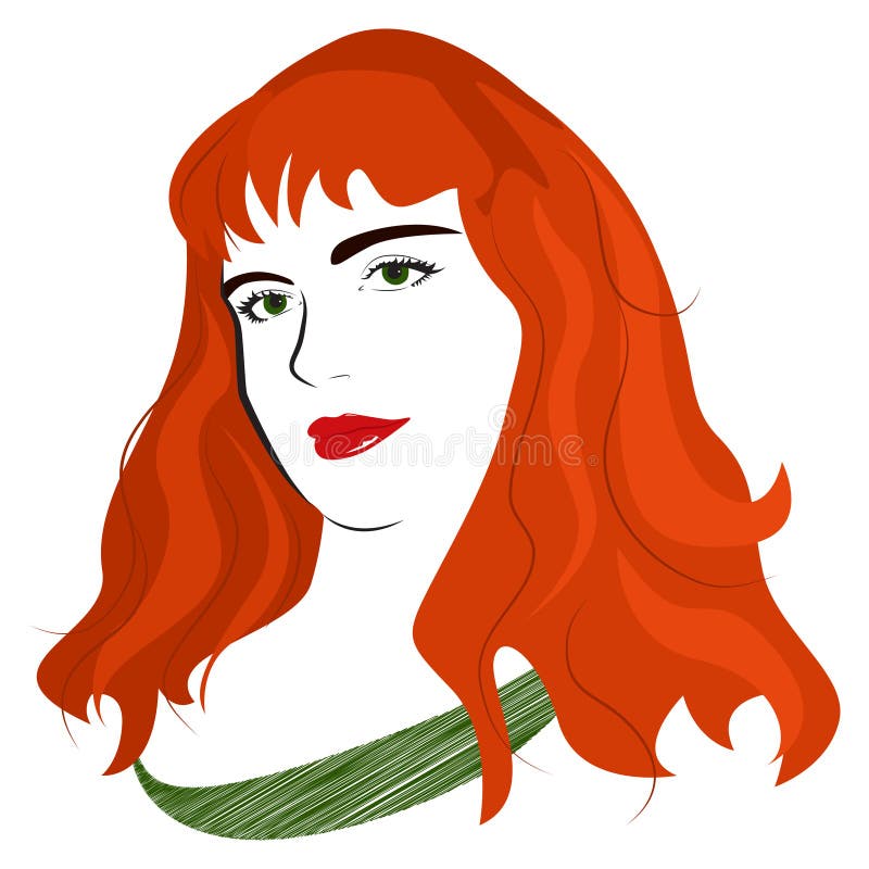 Portrait of chubby girl stock vector. Illustration of vector 85796333