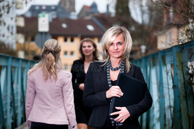 Portrait in the city stock images