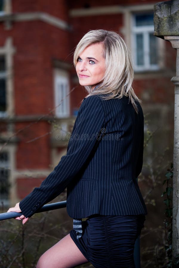 Portrait in the city stock image