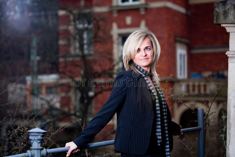 Portrait in the city stock images