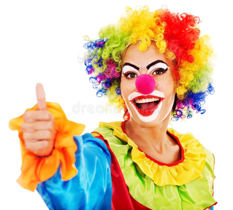 Portrait of clown. stock photography