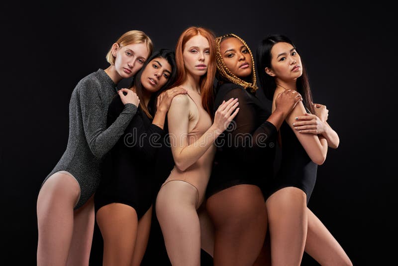 Girls In Bodysuits Stock Photo, Picture and Royalty Free Image