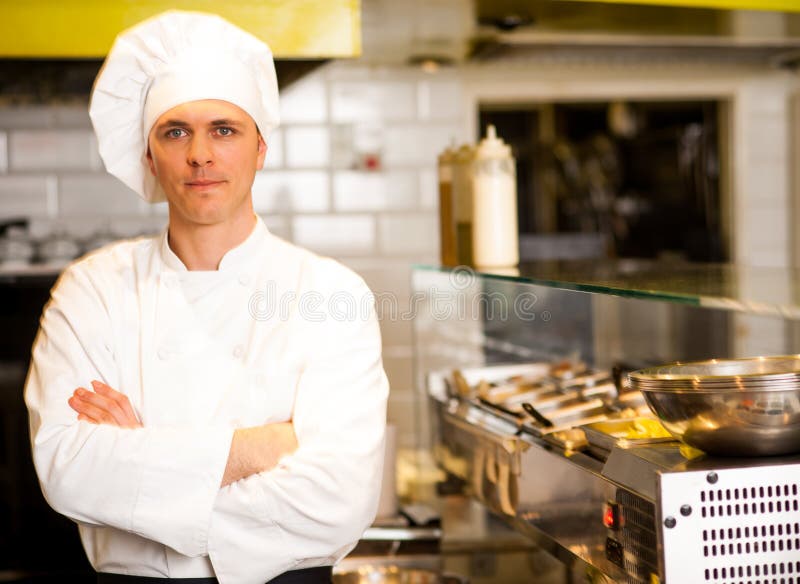 Portrait of confident male chef royalty free stock photography