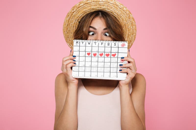 Portrait of a Crazy Funny Girl Stock Photo - Image of menses, calendar:  104243928