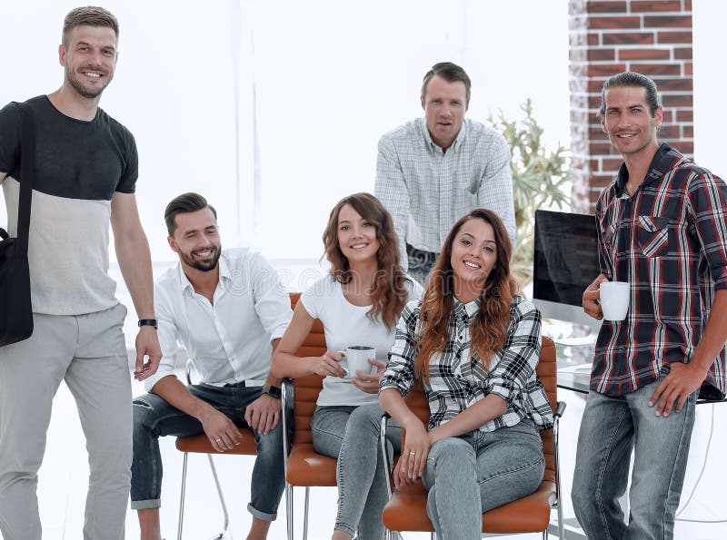 Portrait of a Creative Team in a Workplace in the Office Stock Photo