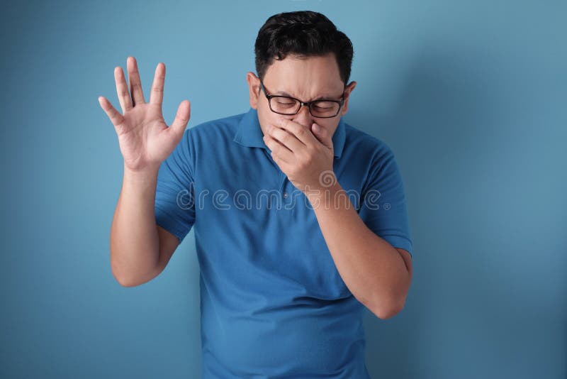 Crying Sad Young Man Showing Surrender Gesture royalty free stock photo Crying Sad Young Man Showing Surrender Gesture royalty free stock photo