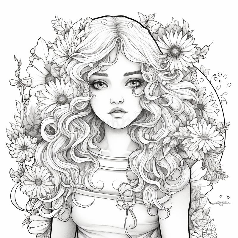 50 Realistic Girl Coloring Pages | PDF Download