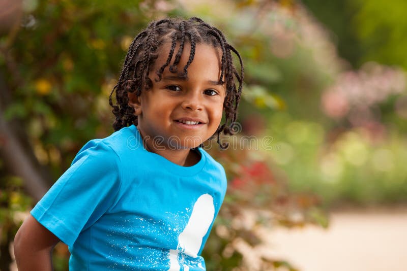 Portrait of a cute african american little boy