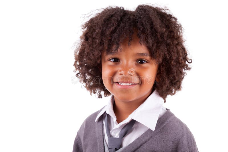 Portrait Of A Cute African American Little Boy Stock Image 