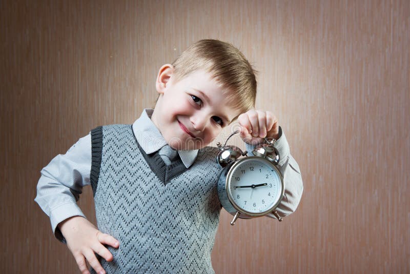 Portrait of cute diligent boy royalty free stock photos