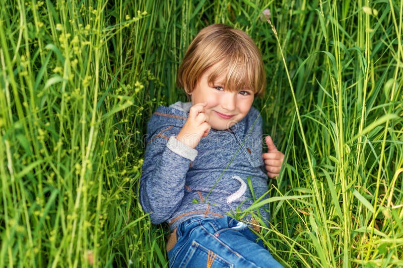 Portrait of a cute little boy. Family, candid.